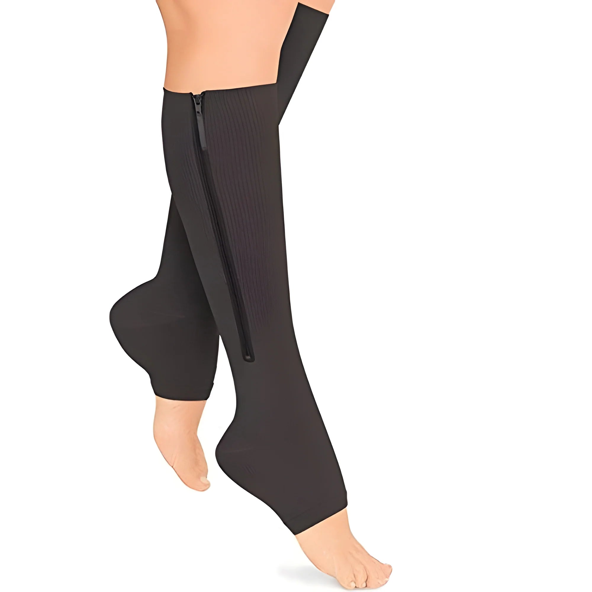 Zipper Compression Socks Stretch Fabric for Adults