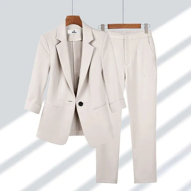 Two Piece Lounge Set Loose Fit Polyester for Women