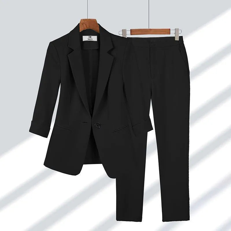 Two Piece Lounge Set Loose Fit Polyester for Women