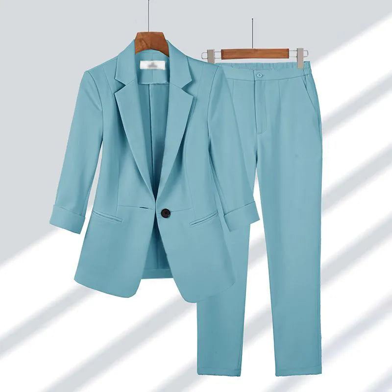 Two Piece Lounge Set Loose Fit Polyester for Women