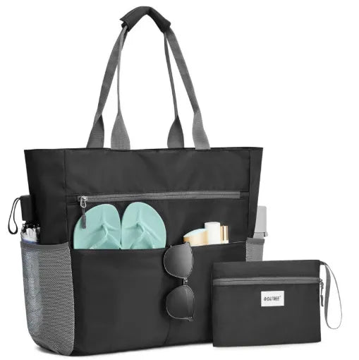 Beach Tote Bag Foldable Fabric Design for Travel Use