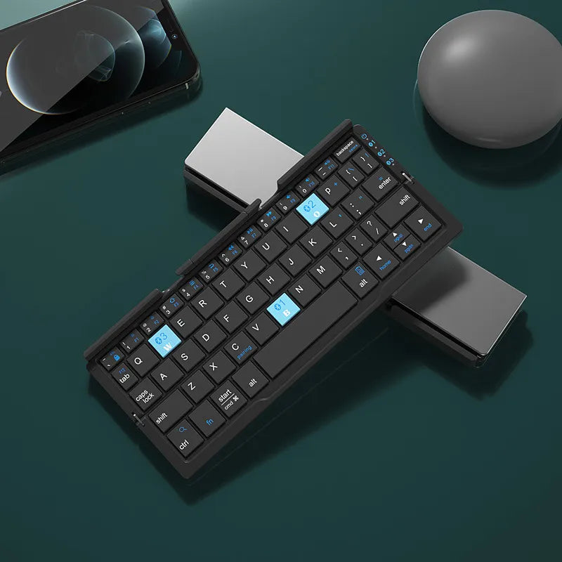 Folding Bluetooth Keyboard Aluminum Housing for Tablets