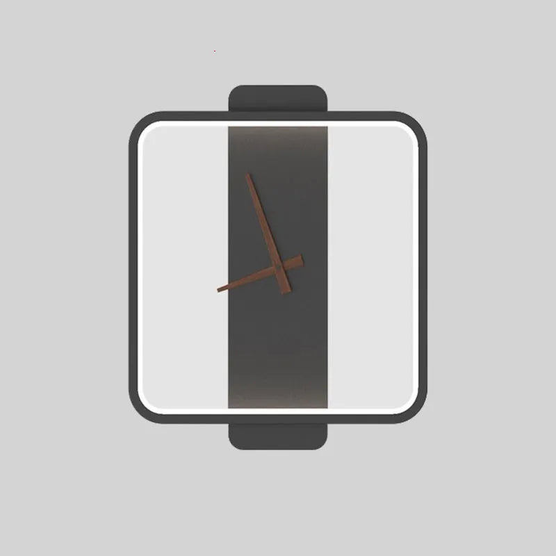 Nordic Wall Lamp Clock Shape Housing for Bedroom Use