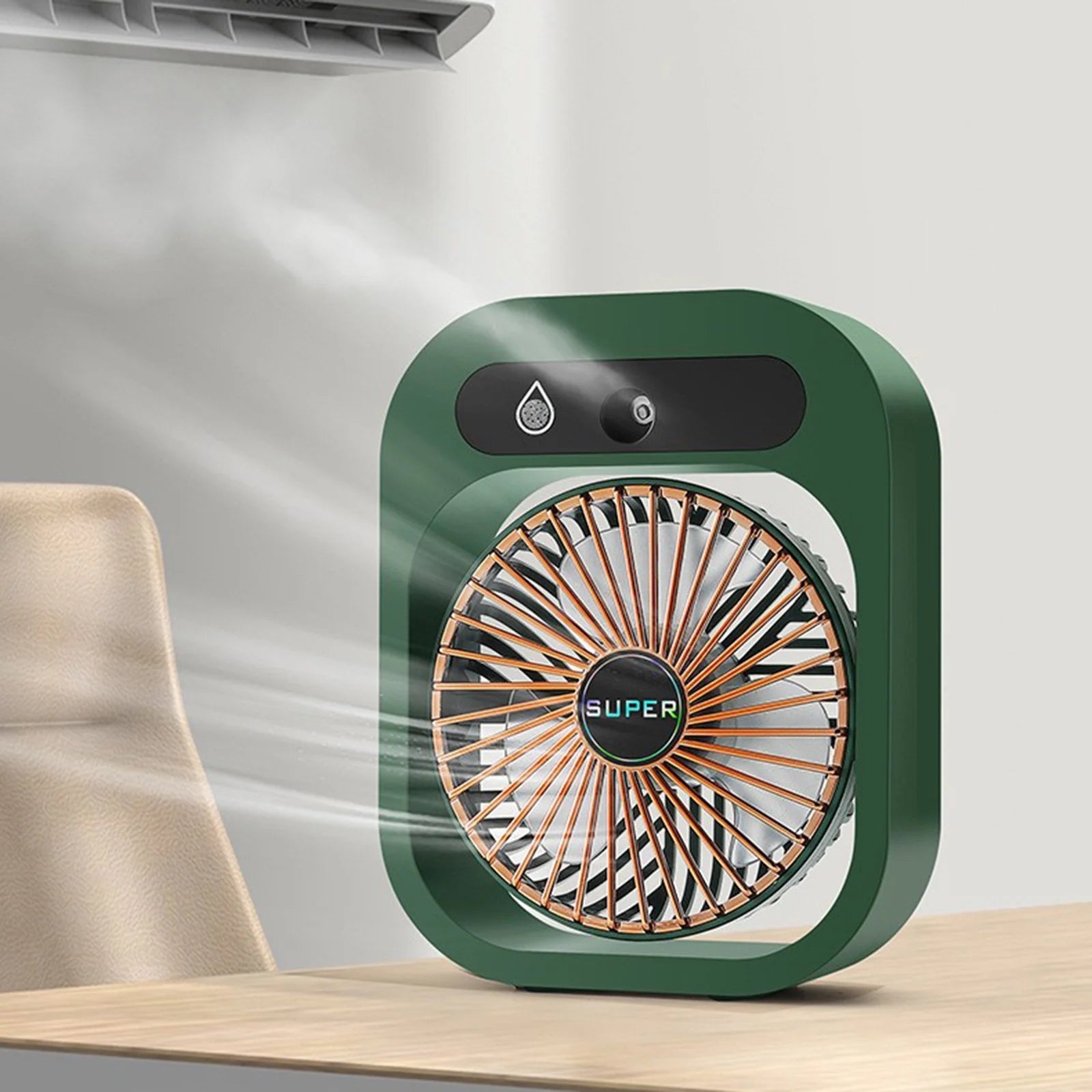 USB Misting Fan Rechargeable Housing for Desktop Use