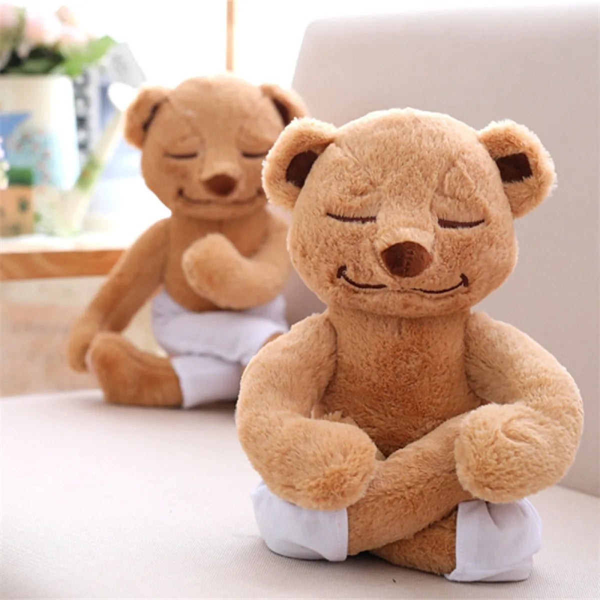 Yoga Bear Plush Toy Soft Filled Decorative Plush