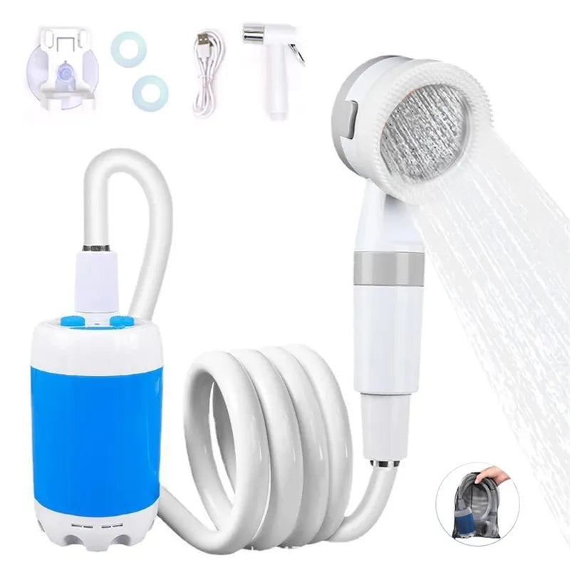 Portable Camping Shower Rechargeable Pump for Outdoor Use