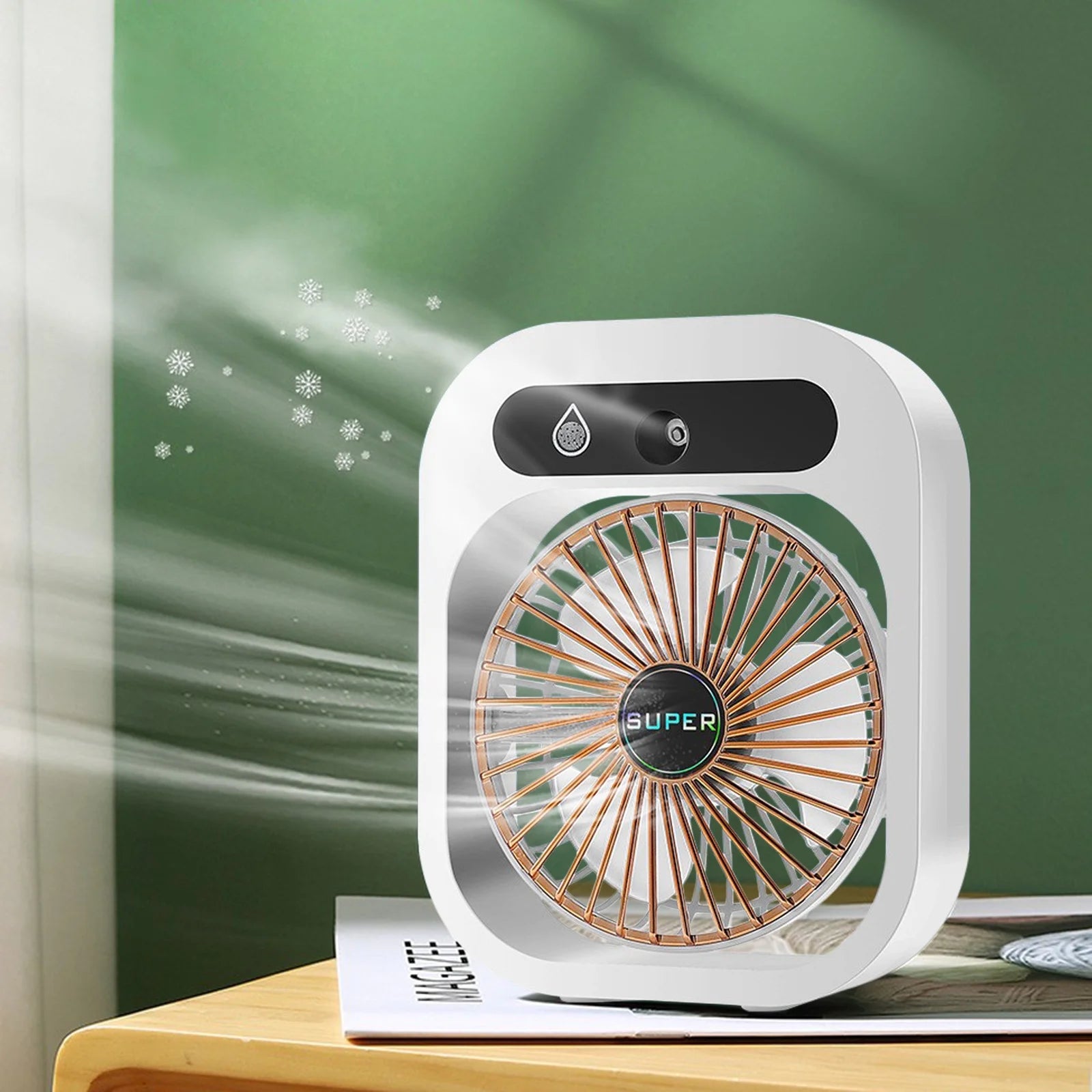 USB Misting Fan Rechargeable Housing for Desktop Use