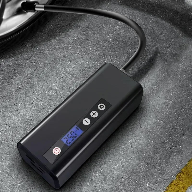 Portable Tire Inflator Rechargeable Housing for Vehicle Use