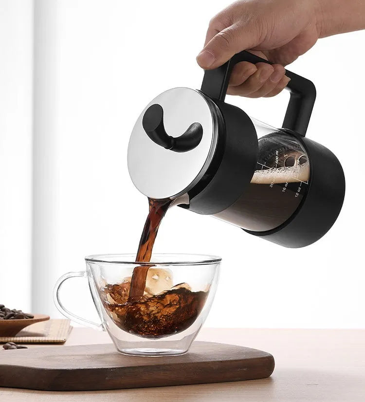 French Press Coffee Maker Glass Filter for Kitchen Use