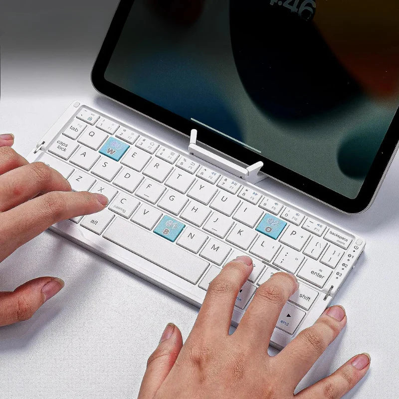 Folding Bluetooth Keyboard Aluminum Housing for Tablets