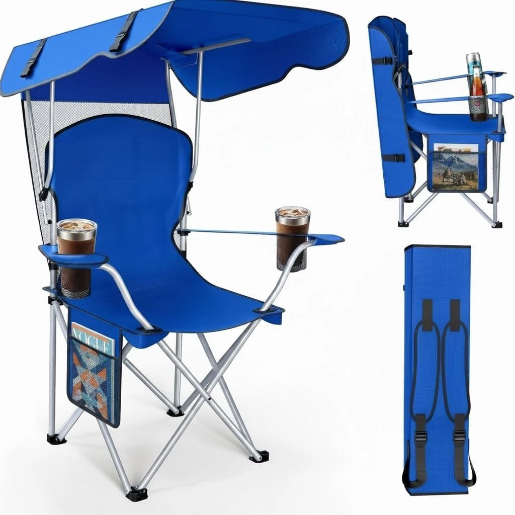 Portable Canopy Chair Folding Steel Frame for Outdoor Use