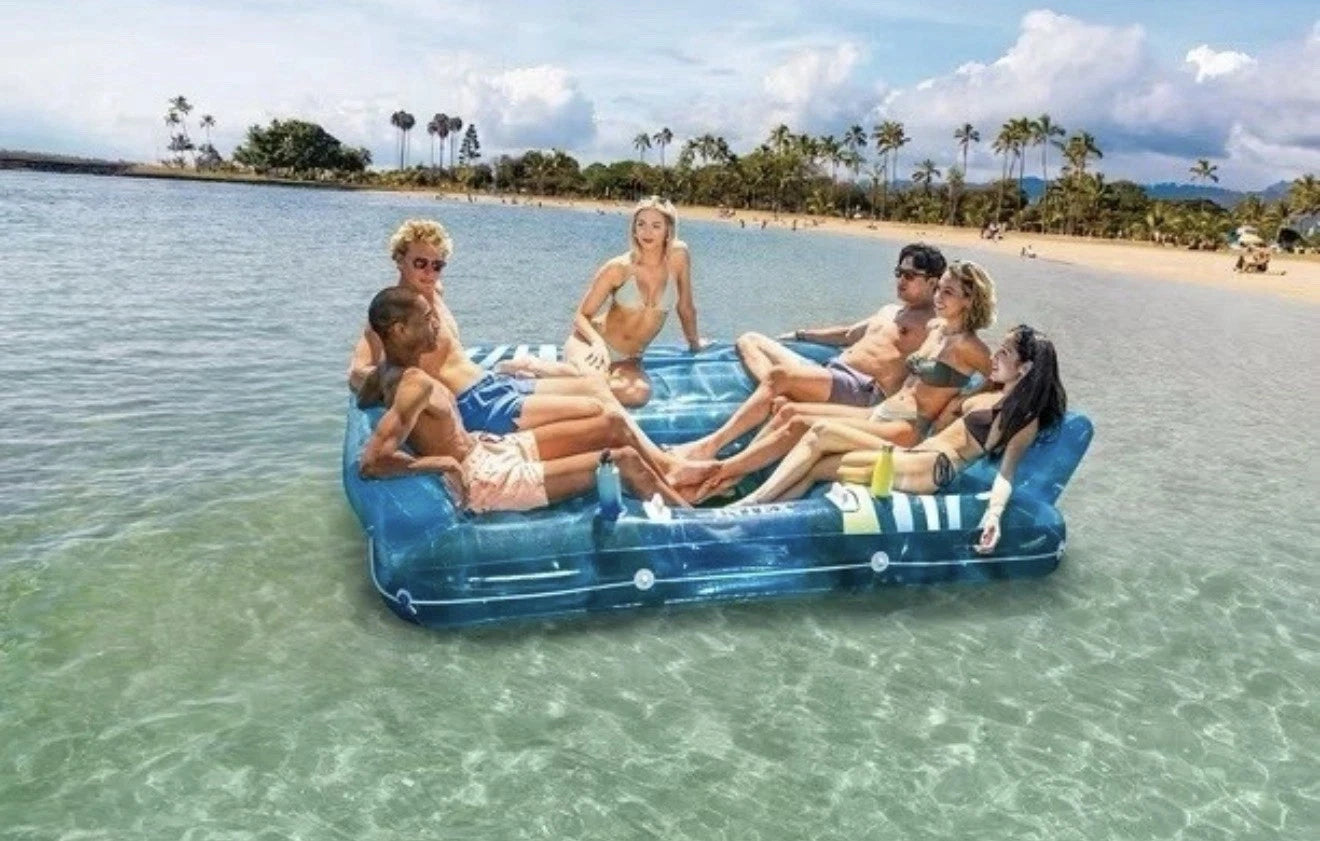 Inflatable Floating Island Multi Person Water Lounge Platform